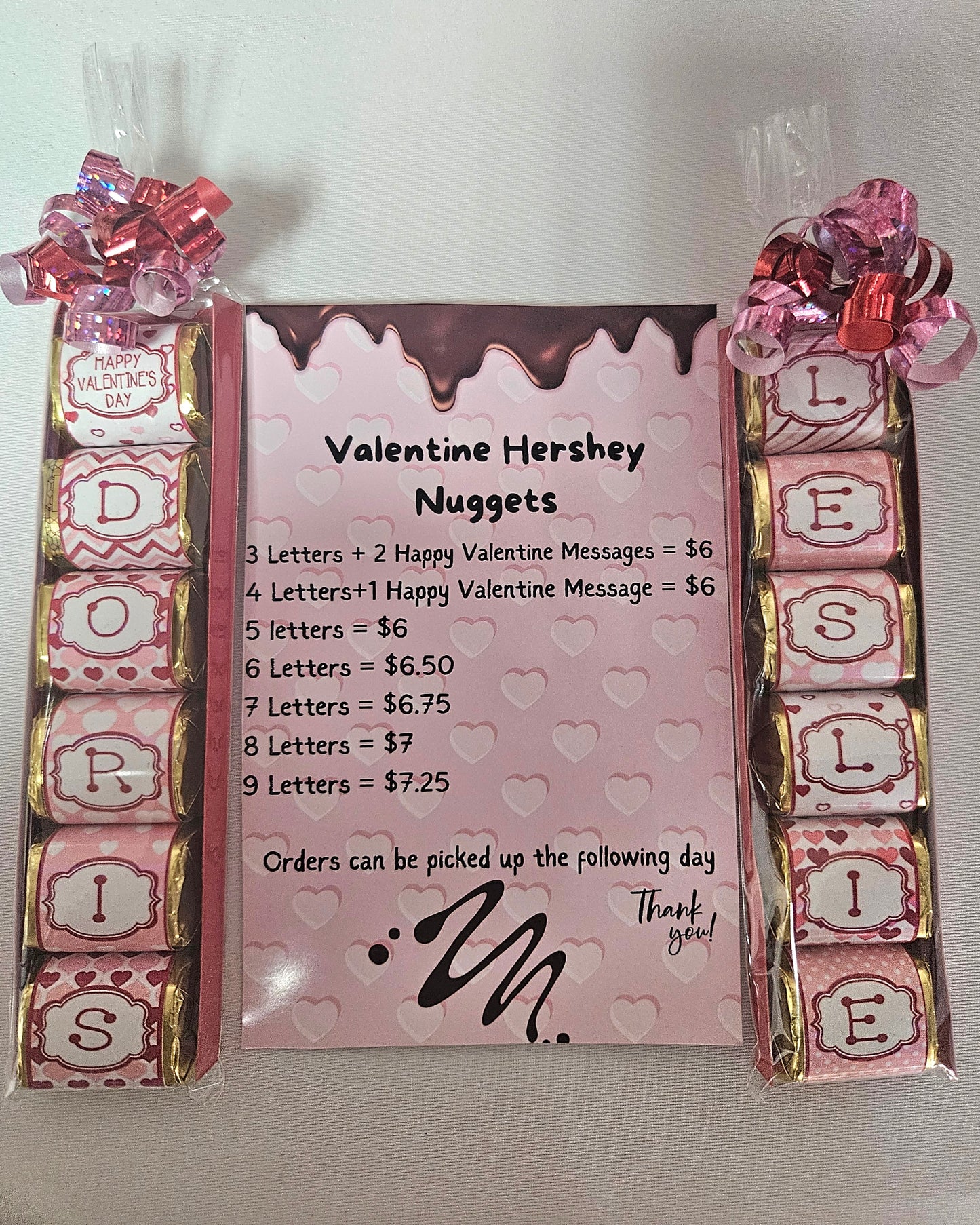 Custom Valentine Hershey Nugget Treats
